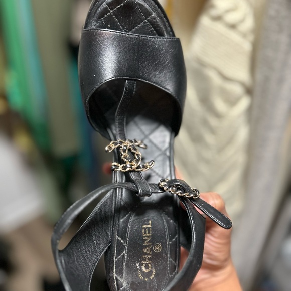 Black Chanel Wedges - Picture 3 of 5